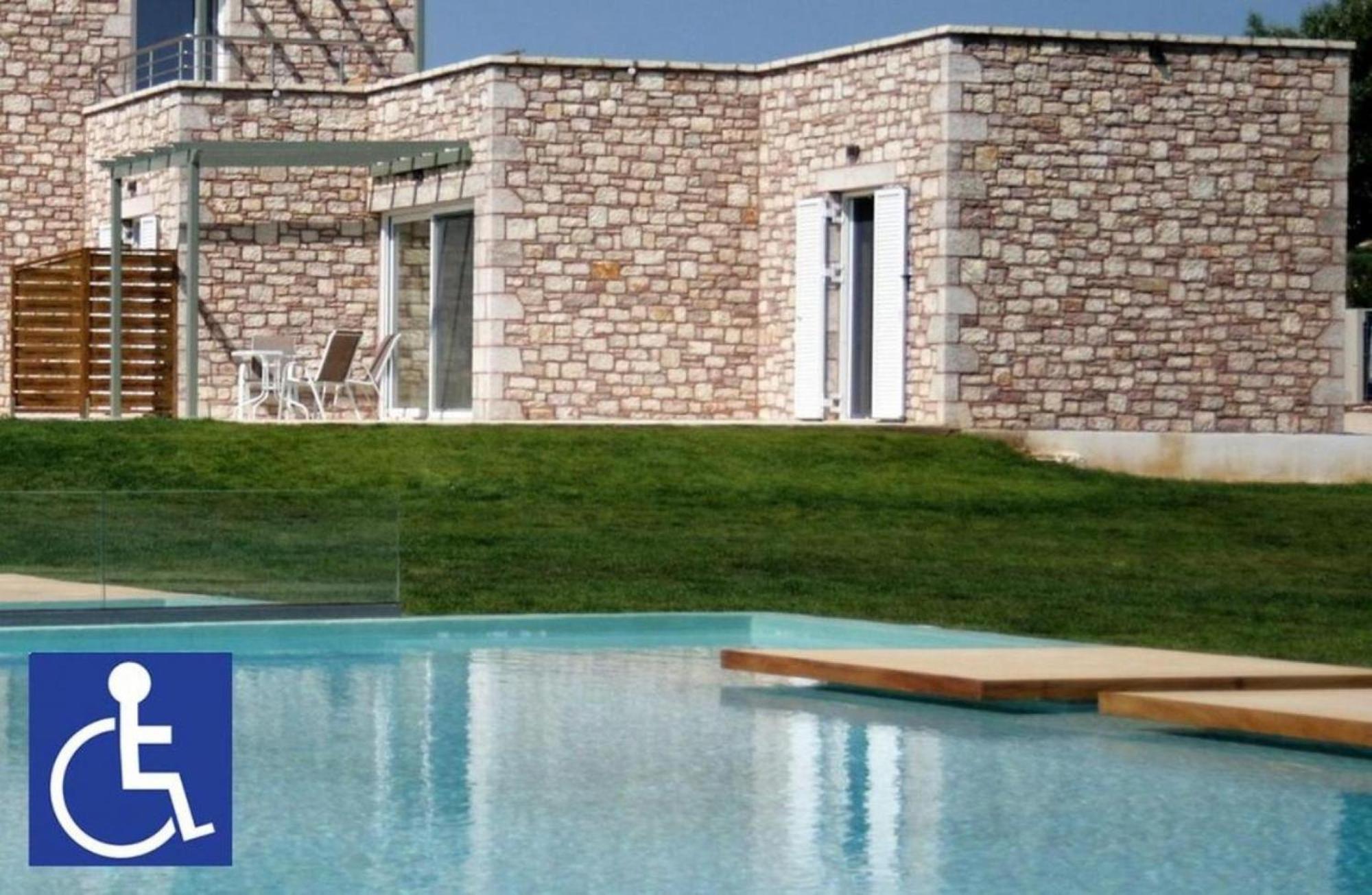 Stone Bay Houses In Messinia Kalamaki Beach Area Chrani Luaran gambar